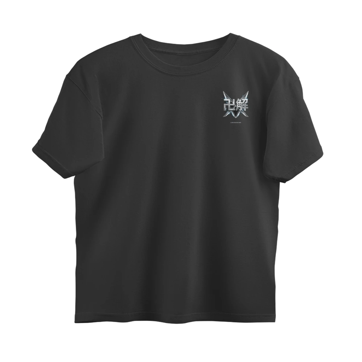 Black THE CONFLICT T-shirt featuring Ichigo Kurosaki from Bleach